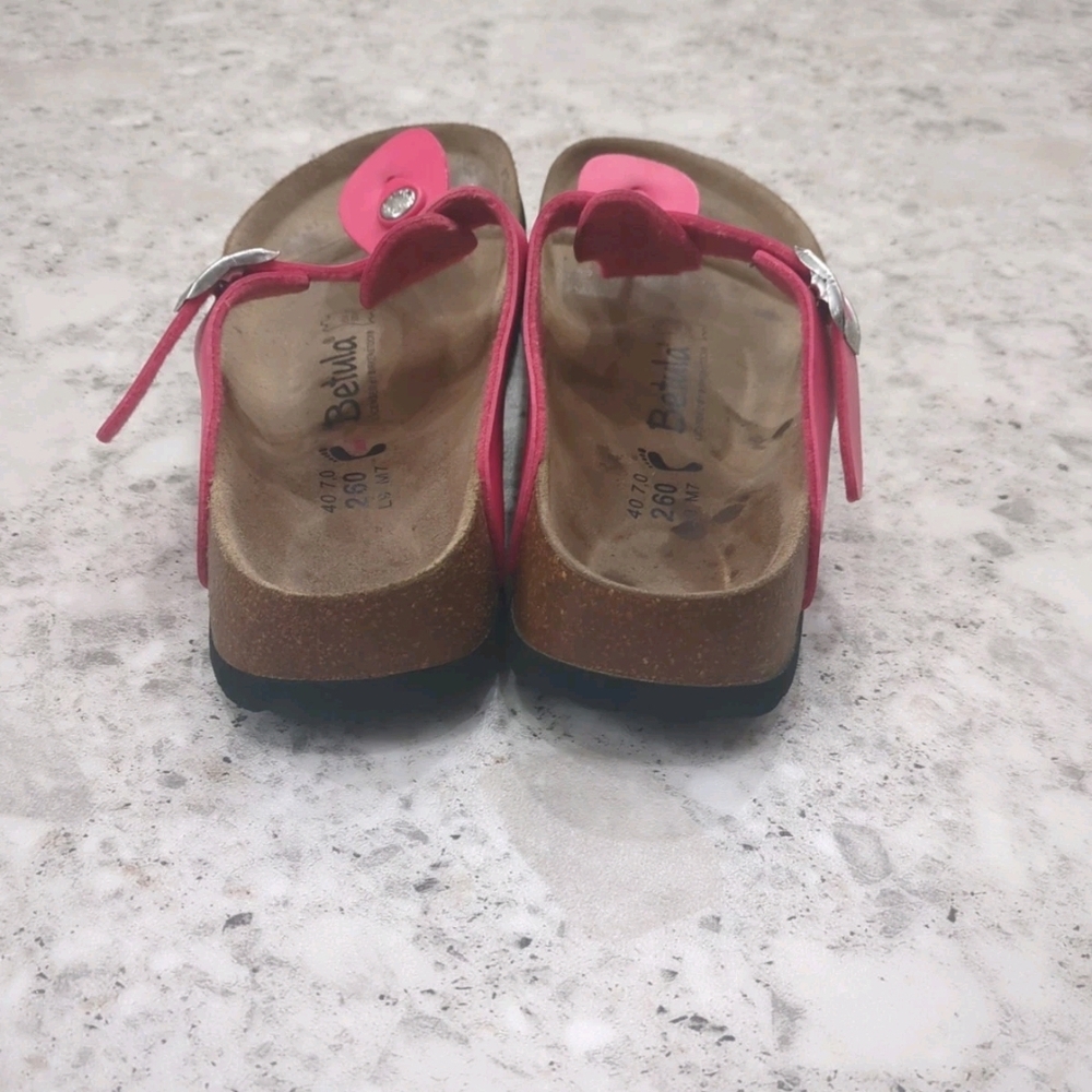 Women's Pink Betula By Birkenstock 40 U.S.9 Thong Flipflop Sandals Resort Summer - Picture 3 of 14